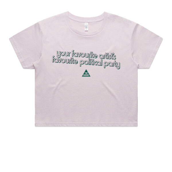 'Your Favourite Artist's' Women's Crop Tee Thumbnail