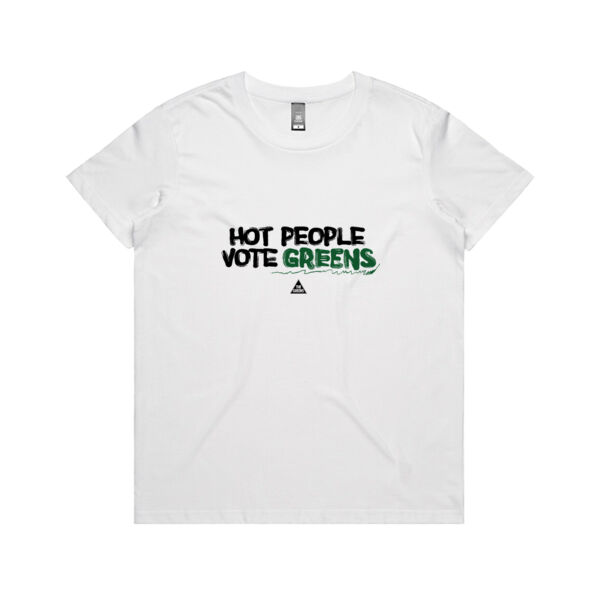 'Hot People Vote Greens' Crew Neck Tee Thumbnail